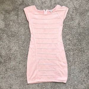 Baby Pink Body-con Sweater Dress